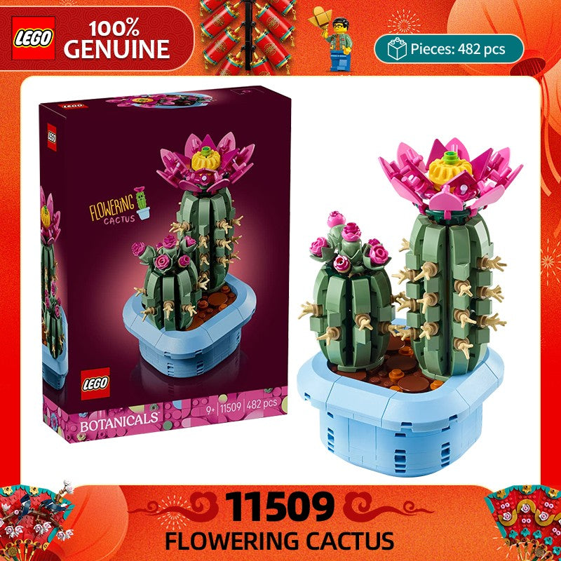 LEGO Blocos de Montar Série Plantas e Flores 11509 Cacto Florido Brinquedo de Quebra-Cabeça para Crianças Menino e Menina Presente