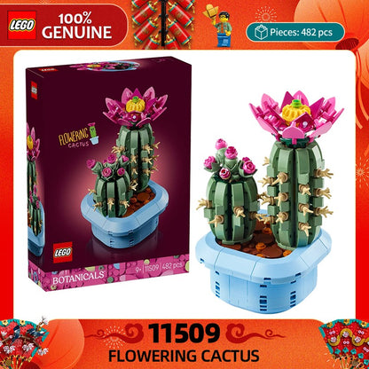 LEGO Blocos de Montar Série Plantas e Flores 11509 Cacto Florido Brinquedo de Quebra-Cabeça para Crianças Menino e Menina Presente