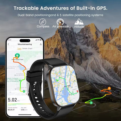 2025 New Military Dual-band GNSS GPS Smart Watch Men Compass 10ATM Waterproof Bluetooth Call Heart rate Sports Smart Watch Women