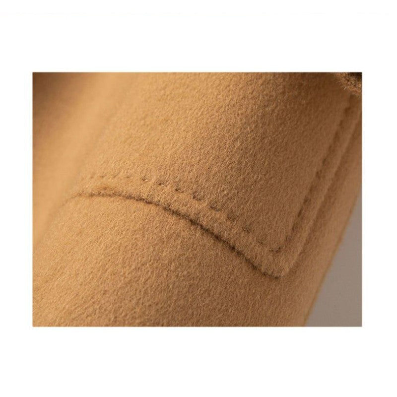 Autumn Winter Girls Fashion Mid-Long Jackets Female Casual Woolen Blends Coats Clothes Lady Korean Fashion Designer Coat