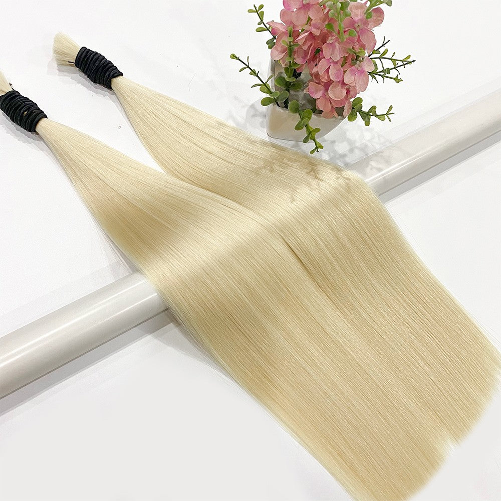 18A Cabelo Humano Duplo Desenho Vietnã a Granel Tranças Boho Extensões de Cabelo Curto Menos Liso Não Trama 300g 613#