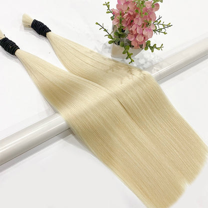 18A Cabelo Humano Duplo Desenho Vietnã a Granel Tranças Boho Extensões de Cabelo Curto Menos Liso Não Trama 300g 613#
