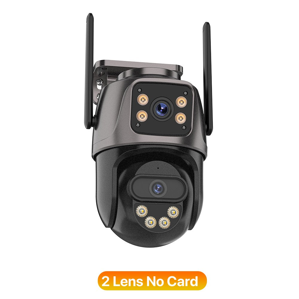 Câmera IP WIFI de Três Telas Externa 4K Lente Dupla Câmera PTZ Detecção Humana por IA Câmera de Segurança de Vídeo CCTV IP66 à Prova D'água iCsee