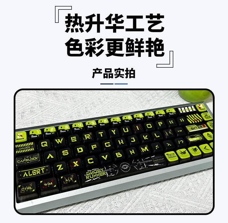 Doomsday Crossing Personalized Keycaps 125 Keys PBT+PC SAX Quad Translucent Pudding Keycaps for MX Switch Mechanical Keyboards