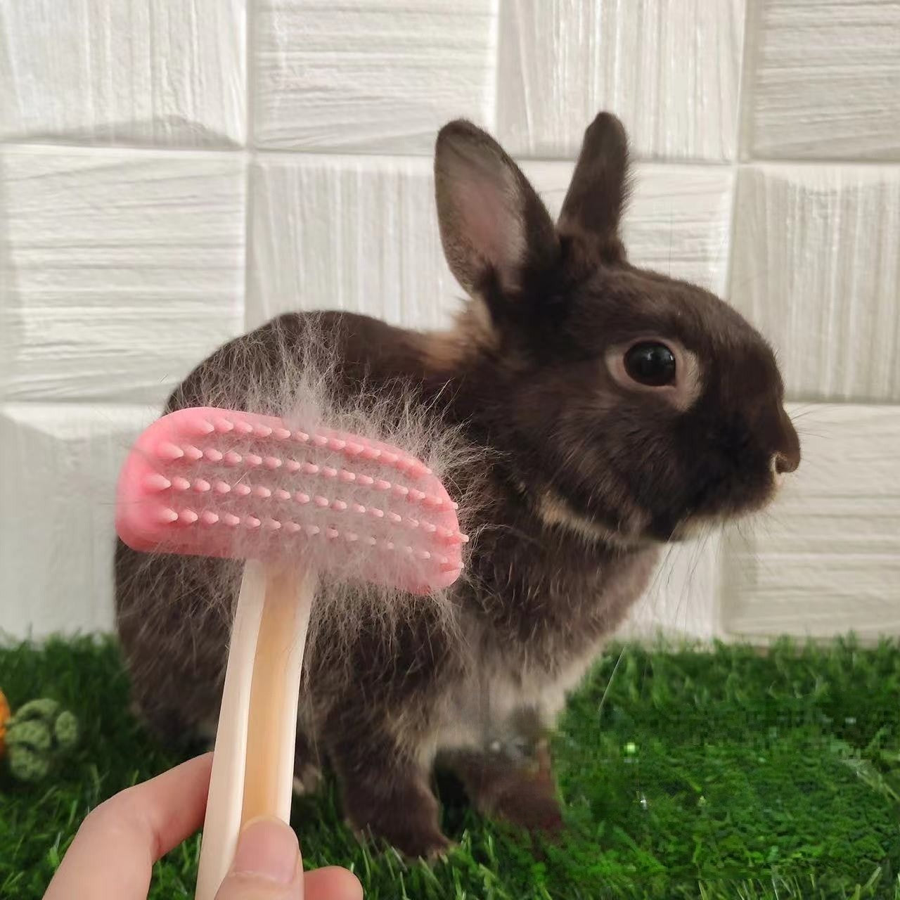 Rabbit Comb Silicone Small Pet Comb Cat Hair Comb Brush, Guinea Pig Hair Cleaning Beauty Care Tool Beauty Trimmer Pet Bath Comb