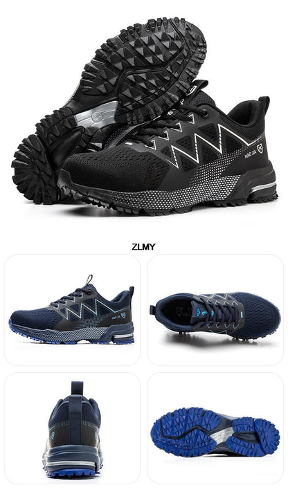 Anti-smash Safety Shoes Men Steel Toe Sneakers Puncture Proof Breathable Work Boots Man Fashion Construction Protective Footwear