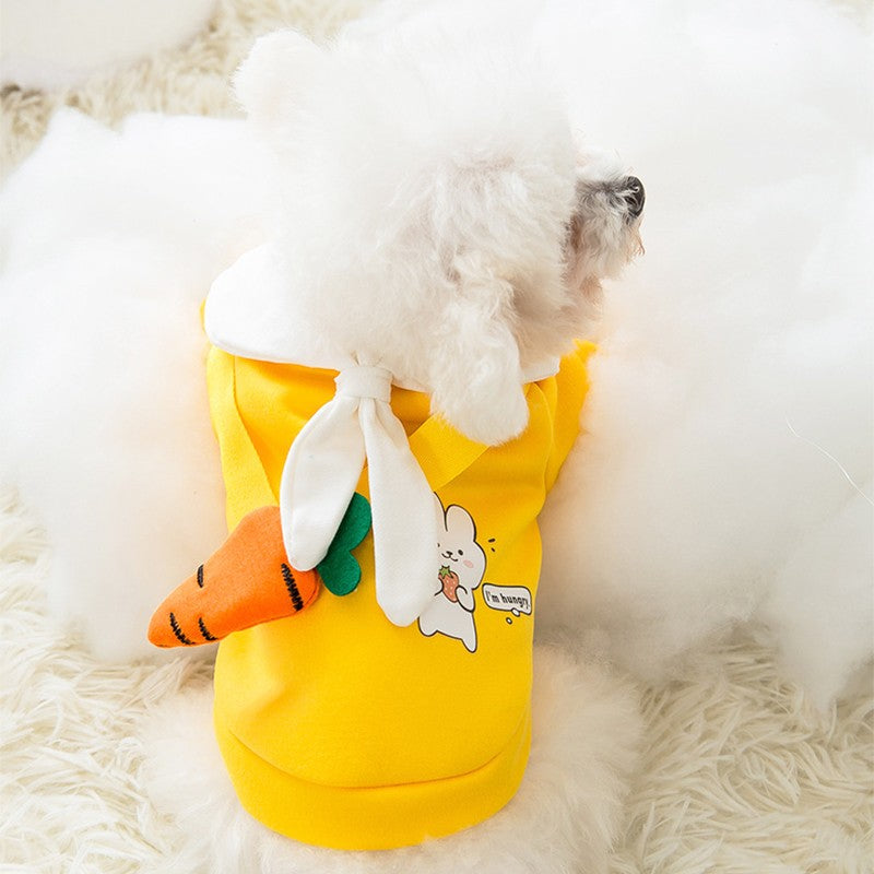 Roupas de inverno para cachorro, Moletom com capuz fofo de desenho animado, quente, para Chihuahua, Bulldog Francês, Roupa para filhotes, Casaco, Fantasia para cães de estimação