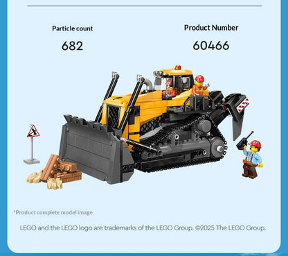 LEGO Blocos de Montar Série Cidade 60466 Trator de Esteira Amarelo Brinquedos para Meninos e Crianças Presentes de Aniversário e Natal