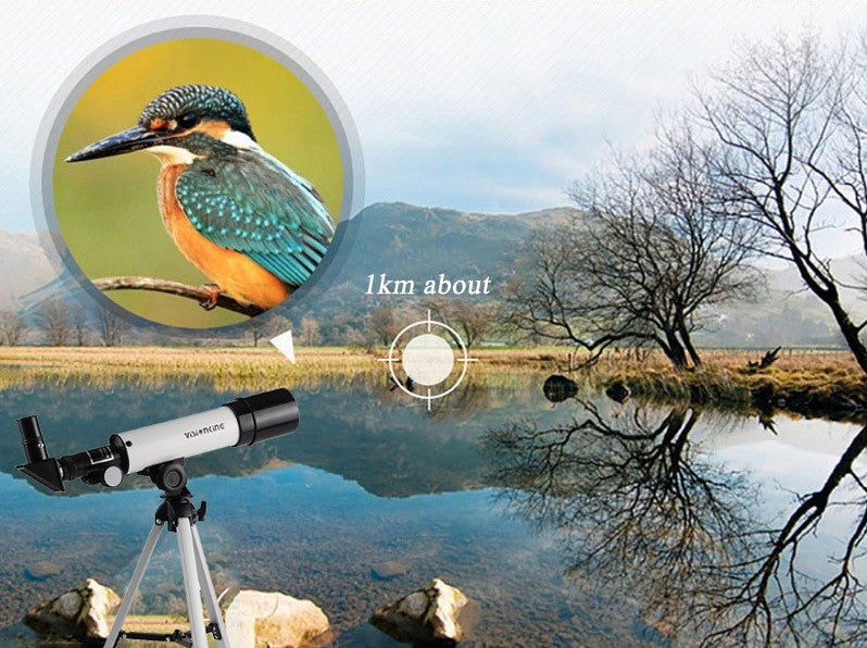 Telescópio Astronômico Profissional Visionking 36050 com Tripé Portátil Telescópio Monocular para Observação Espacial