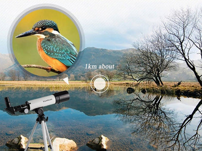 Telescópio Astronômico Profissional Visionking 36050 com Tripé Portátil Telescópio Monocular para Observação Espacial