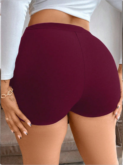 Plus Size Women's High Waist Pleated Button Skirt Asymmetric Skirt Shorts Bandage Spicy Style Best Choice in Summer