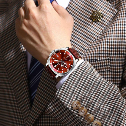 POEDAGAR Luxury Fashion Man Watch Luminous Waterproof Date Sport Watches For Men Nylon Leather Quartz Business Men's Clock Reloj