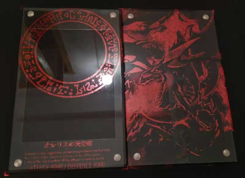 Yu-Gi-Oh Anime Personagem Card Brick Deus Egípcio O DRAGÃO ALADO DE RA Acrílico Banhado a Ouro Brick Cartas de Exibição Não Incluídas