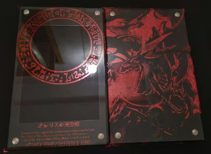 Yu-Gi-Oh Anime Personagem Card Brick Deus Egípcio O DRAGÃO ALADO DE RA Acrílico Banhado a Ouro Brick Cartas de Exibição Não Incluídas