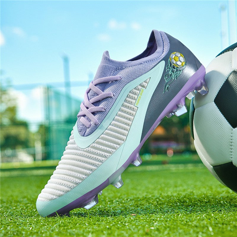 New Men Football Boots Outdoor Sport Boys Soccer Shoes Adult Non Slip Long Spikes Training Cleats Breathable Match Comfortable