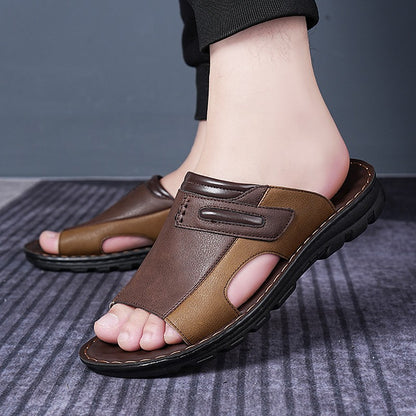 Men's sports shoes, summer casual shoes, beach sandals, slippers, outdoor walking, comfortable, leather, fashionable, lightweigh