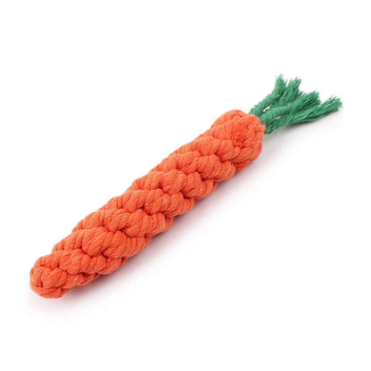 1 Peça Cenoura Corda Mordedor Brinquedos para Cães Brinquedos Seguros Duráveis Trançados para Cães Mordedores Resistentes para Filhotes Molares Limpeza de Dentes Corda de Algodão