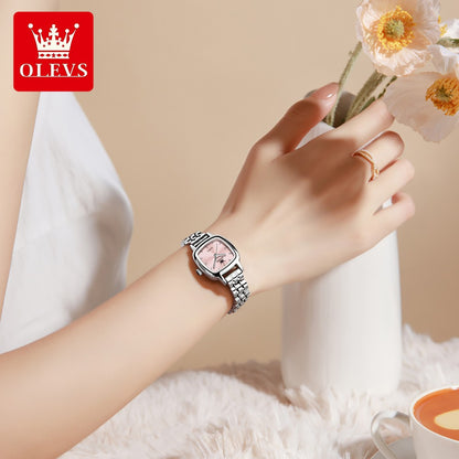 OLEVS 5675 Women Watches Elegant Ladies Square Quartz Watch Waterproof Luminous Wristwatch For Girlfriend Lovers Gift Reloj