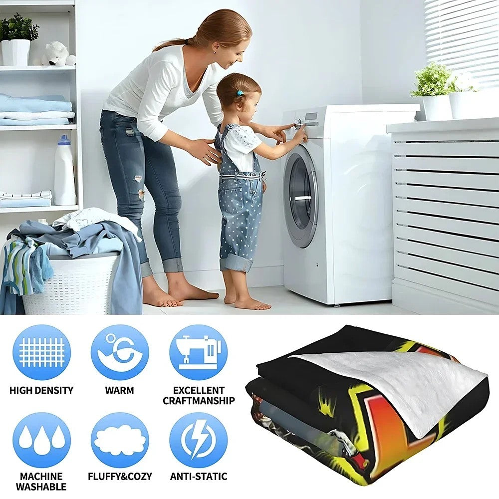 kpop Demon Hunters Huntrix Blankets Quality Soft Warm Throw Blanket Winter Kids Couch Bed Fluffy Bedspread