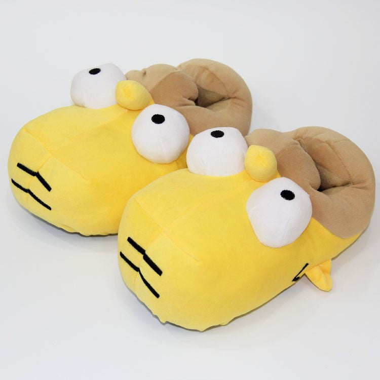 Novos Chinelos de Pelúcia Quentinhos de Inverno Anime Pokémon Pikachu Eevee Umbreon Simpson Kawaii Para Adultos e Crianças Sapatos de Casa Internos