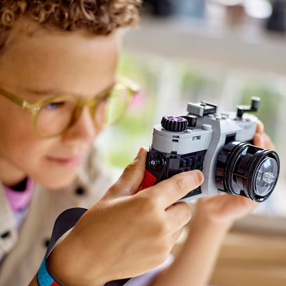 LEGO retro camera 3-in-1 set of miniature building block models for children's birthday gifts, children's collection toy set