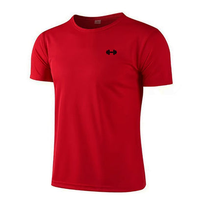 Gym Fitness Muscle Short Sleeve O-Neck Clothing Summer Mesh Breathable Quick Dry Cool T-shirt Mens Bodybuilding Running Shirts