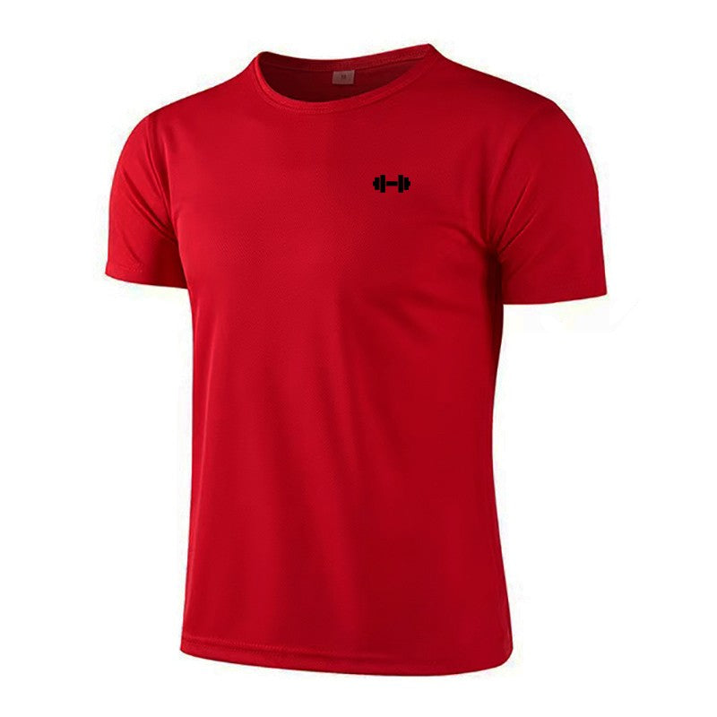 Gym Fitness Muscle Short Sleeve O-Neck Clothing Summer Mesh Breathable Quick Dry Cool T-shirt Mens Bodybuilding Running Shirts
