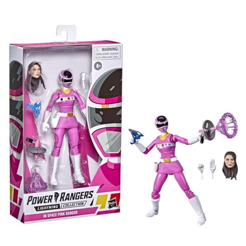 Power Rangers Lightning Collection Ranger Zeo Amarelo, Ranger Fantasma do Espaço, Ranger Rosa Dino Charge, Ranger Verde - Bonecos de Ação