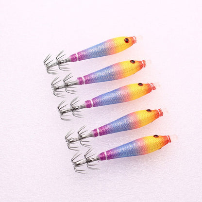5 unidades/saco 68mmRolo de Pano Luminoso UV Tubo de Sopro Pesca Polvo Isca de Camarão de Madeira Anzol de Lula pesca Anzol de Explosão de Pesca