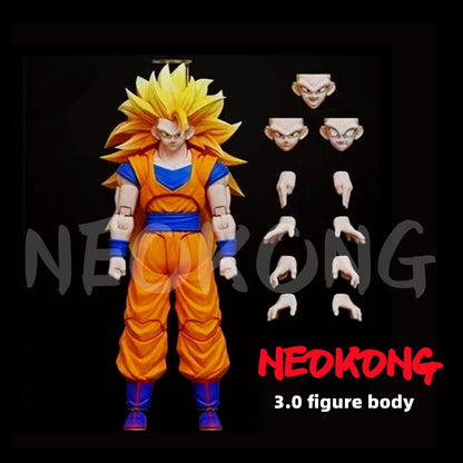 Neokong Studio Dragon Ball Vegeto Figure Goku Ssj3 3.5 Body SHF Vegito Super Saiyan 3 Action Figure Vegeto Figurine Toy Gift
