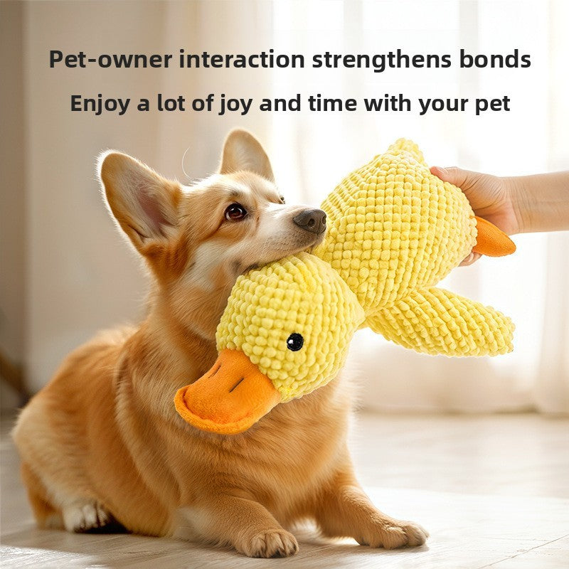 Coisas para Cães Acessórios para Cães Suprimentos para Cães Brinquedo de Pelúcia Calmante de Pato com Apito Durável Companheiro de Sono para Filhotes Presente de Luxo para Pets