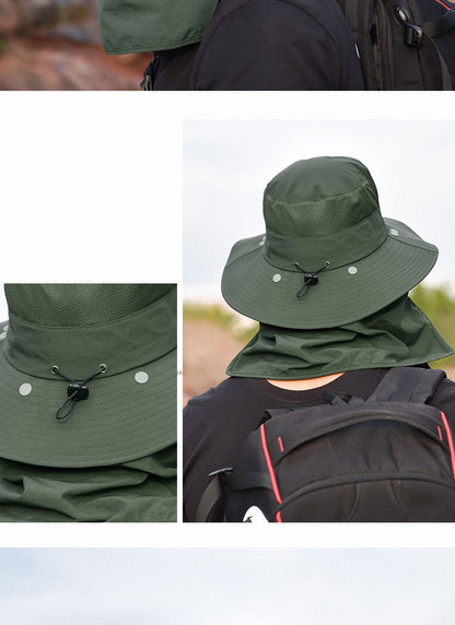 Chapéu Bucket Chapéu de Sol Proteção Solar Primavera Verão Boné Boonie Impermeável para Pesca Caminhada Jardim Safári Praia