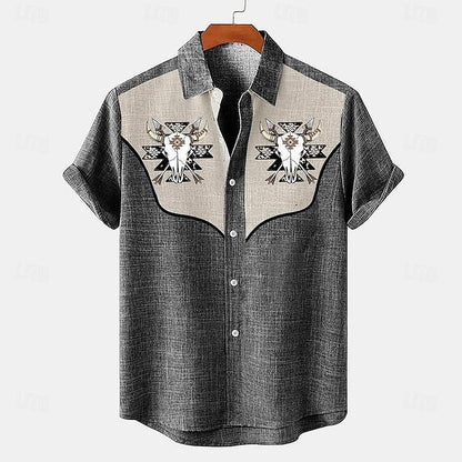 Men's Summer Hawaiian Casual Fashion Social Beach Style Short Sleeved Printed Loose Retro Vacation Shirt Camisas Estampadas