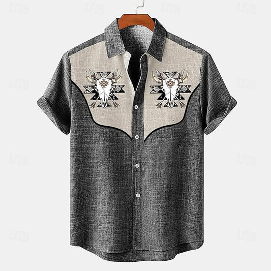 Men's Summer Hawaiian Casual Fashion Social Beach Style Short Sleeved Printed Loose Retro Vacation Shirt Camisas Estampadas