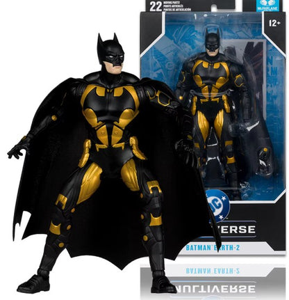 McFarlane Toys Dark Flash/Batman (DC Rebirth)/Máscara Negra como Batman, Boneco Articulado de 18cm, Kit de Garagem Modelo DC Multiverse