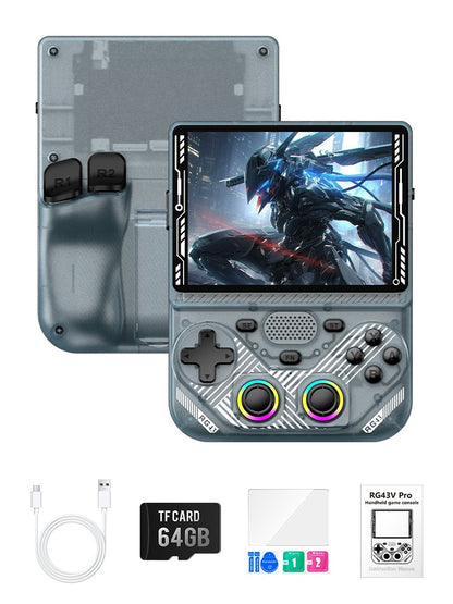 AISLPC RG43V PRO Handheld Game Console Dual System 4.3"IPS Screen WIFI 6 RK3562 Chip 22000+Games Portable Pocket Video Player