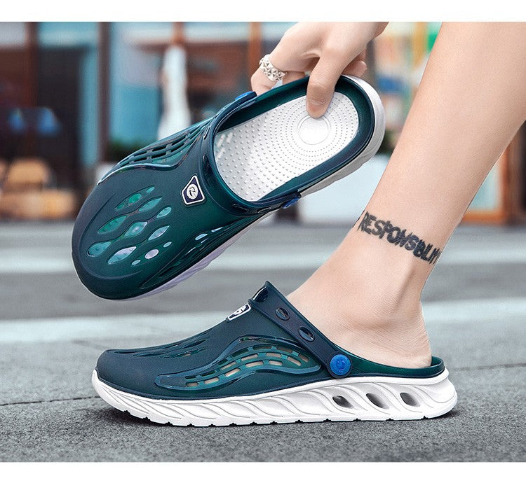 2023 Summer Beach Sandals Non-Slip Breathable Men's EVA Clogs Sandals Trendy Garden Holes Shoes Men Flip Flops