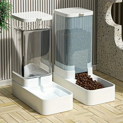 1 unidade/2 unidades Comedouro/Bebedouro Automático para Cães, Conjunto Dispensador de Ração e Água por Gravidade em Plástico
