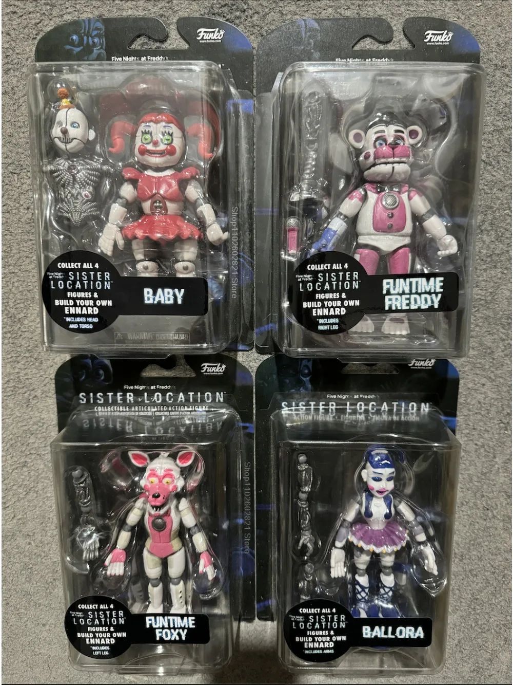 New FNAF Sister Location Figures Funtime Freddy Foxy Ballora 5-Inch Action Figure