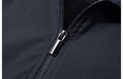 MAGCOMSEN Men's Zip-Front Golf Jacket Spring Summer Casual Jacket Solid Color Turn-down Collar Outerwear Hiking Fishing Travel