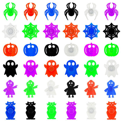 12/24/36 Pcs Ghost Pumpkin Spider Fingertip Spindle for Halloween Ghost Festival Carnival Party Gift Memorial School Prize Pack