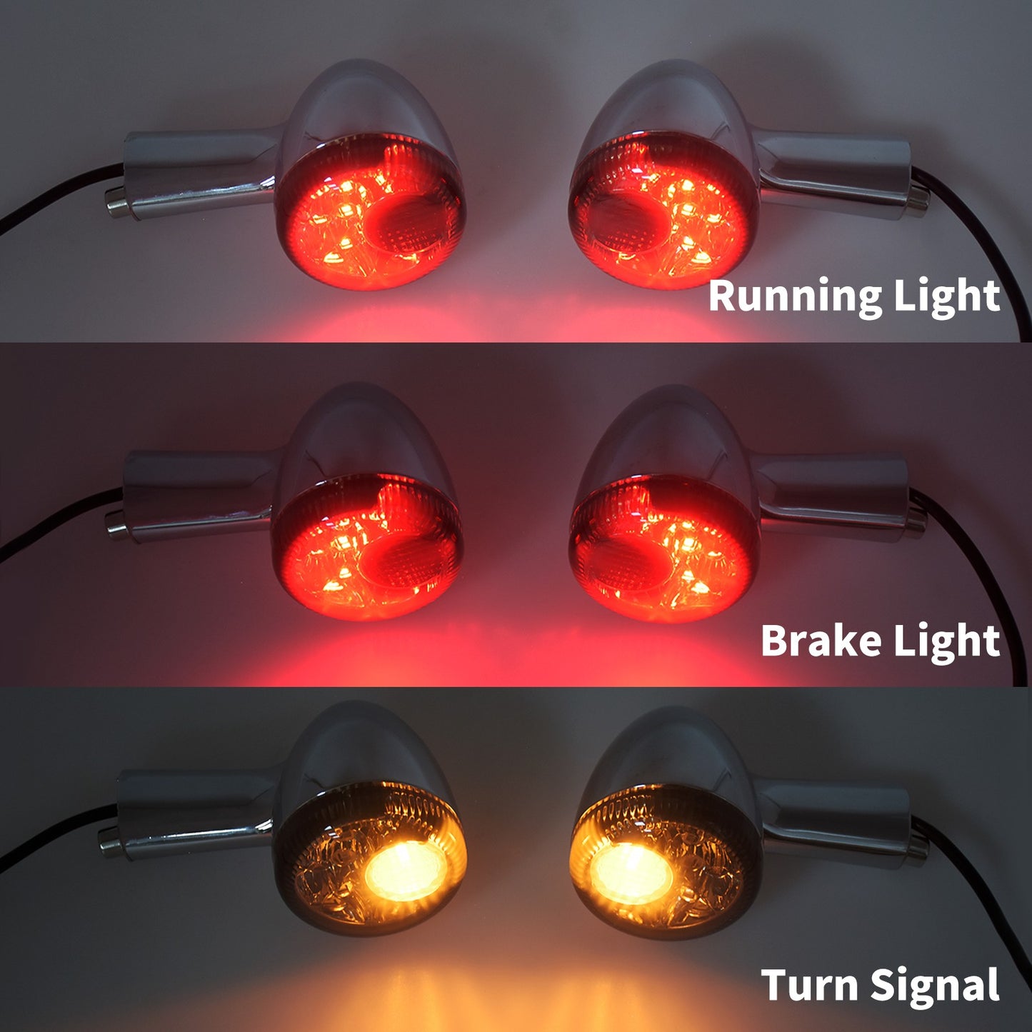 Motorcycle Rear Turn Signals LED Light Brake Indicator Running Lamp For Harley Sportster XL 883 Iron 1200 48 Nightster 1992-Up