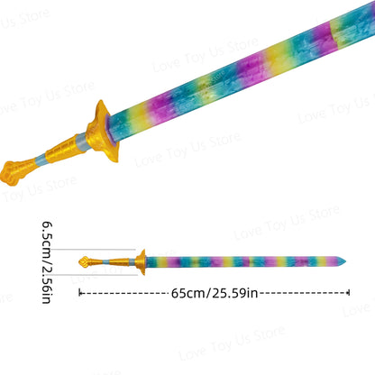 Rumi Sword Kpop Demon Hunters Cosplay Costume Accessories Lights Colorful Sword Women Roleplay Arms Props Halloween Party Gifts