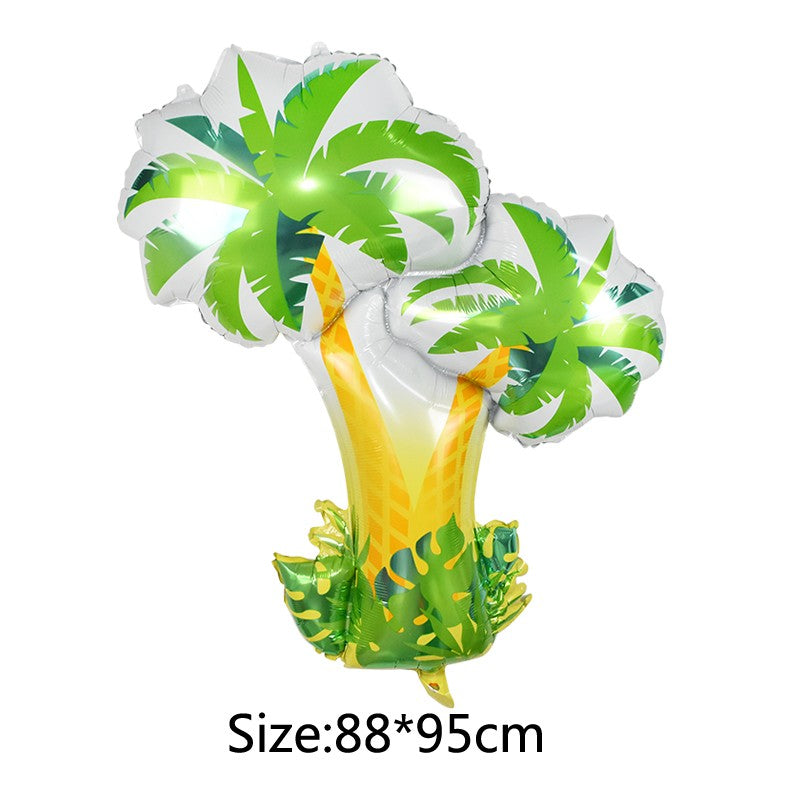 1/5pcs Tropical Balloon Hawaiian Balloons Luau Summer Helium Balloons for Birthday Hawaii Aloha Beach Pool Party Decorations