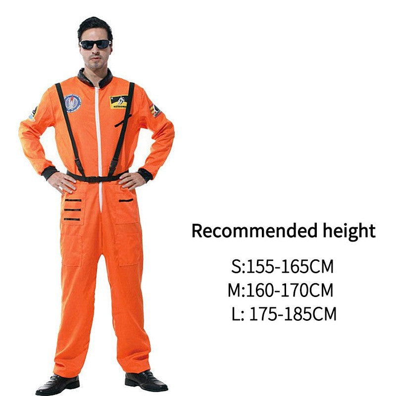 Adult Astronaut Spacesuit Jumpsuit Cosplay Costume Kids Bodysuit Flight Suit Halloween Costume Performance Costumes