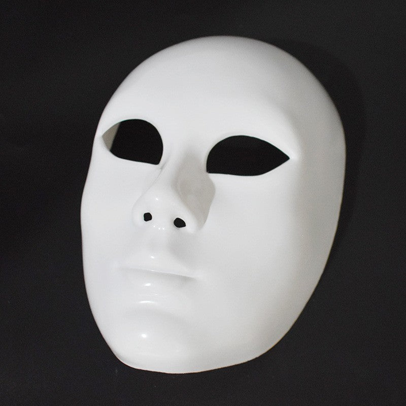 DIY Blank Face Mask Cosplay White Hand-Painted Doodle Thicken Plastic Masks Carnival Masquerade Halloween Party Costumes Props