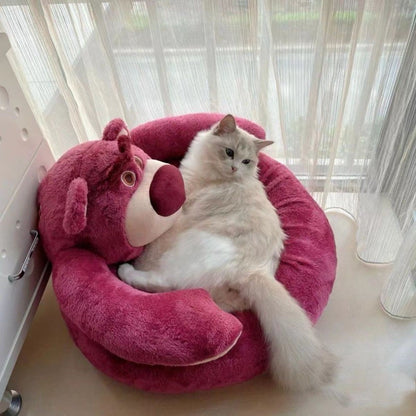Anime Disney Cartoon Fofo Lotso Ninho Pixar Alien Sullivan Série Criativa Ninho de Animais de Estimação Ninho de Cachorro Gato Inverno Quente Cama Fechada Pequeno Sofá