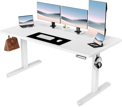 Electric Standing Desk, 55 x 24 Inches Sit Stand up Desk with Memory Preset Controller, Height Adjustable Ergonomic Home Office