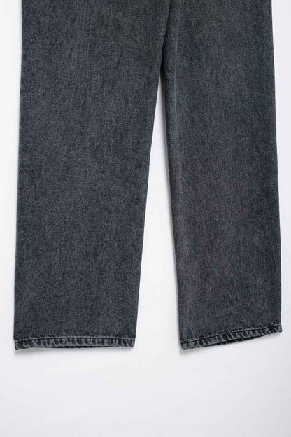 HH 2024 Women's Street Fashion Denim Blue Jeans Distressed Patchwork High Waist Zipper Fly Ripped Retro Long Pants