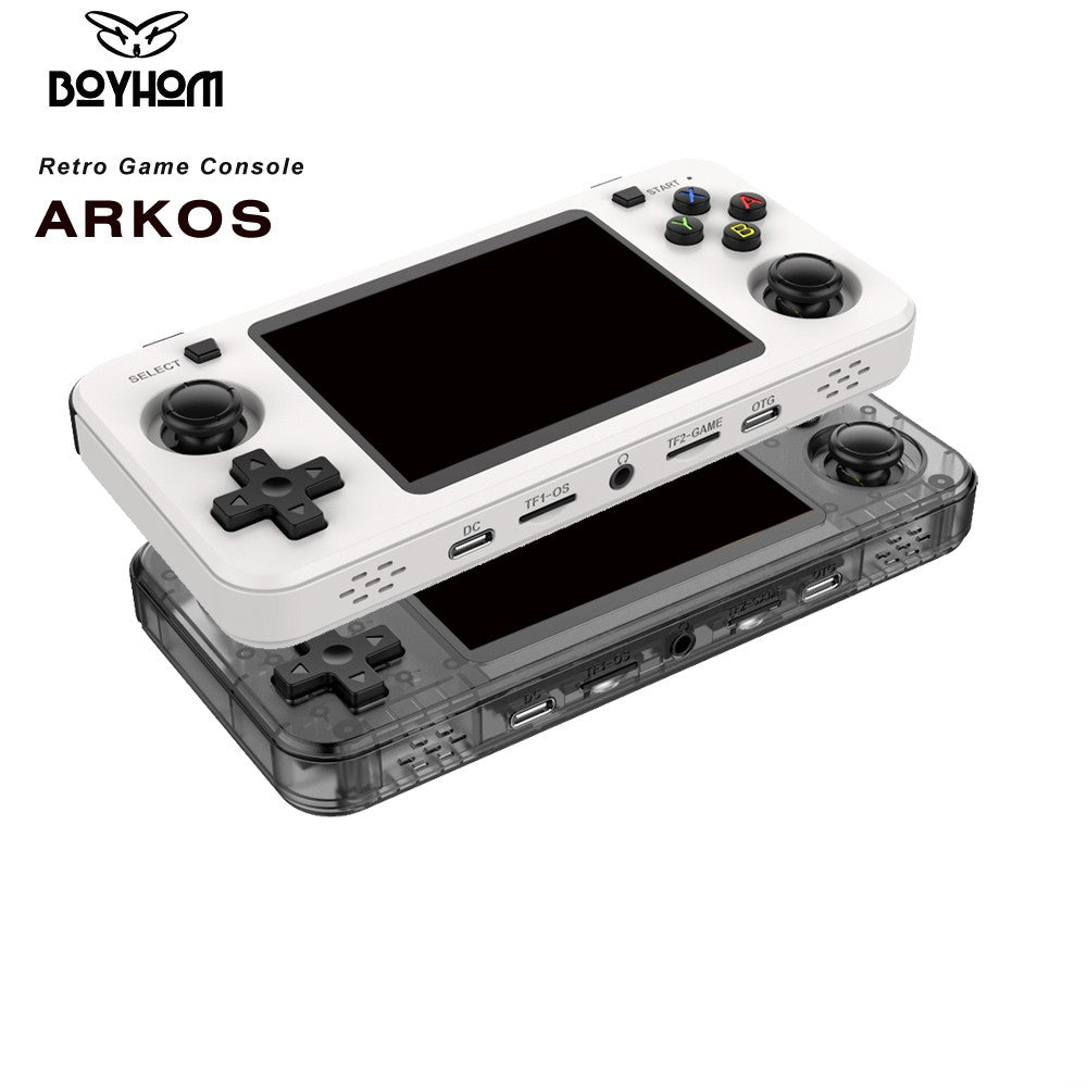 BOYHOM New Handheld Game Console 3.5-inch IPS Screen Linux RK3326 Retro Video Games Player 3000 mAh 64G